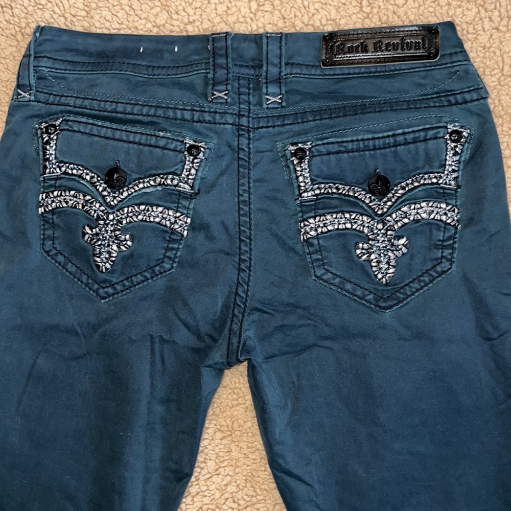 Rock Revival Karla Skinny jeans size 31 Green